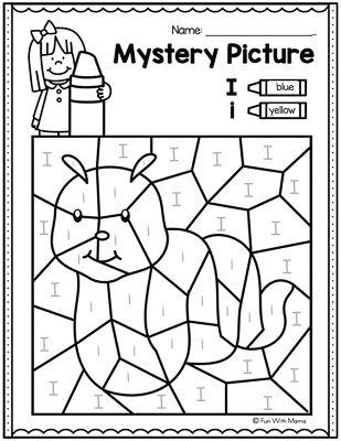  letter i worksheet mystery picture
