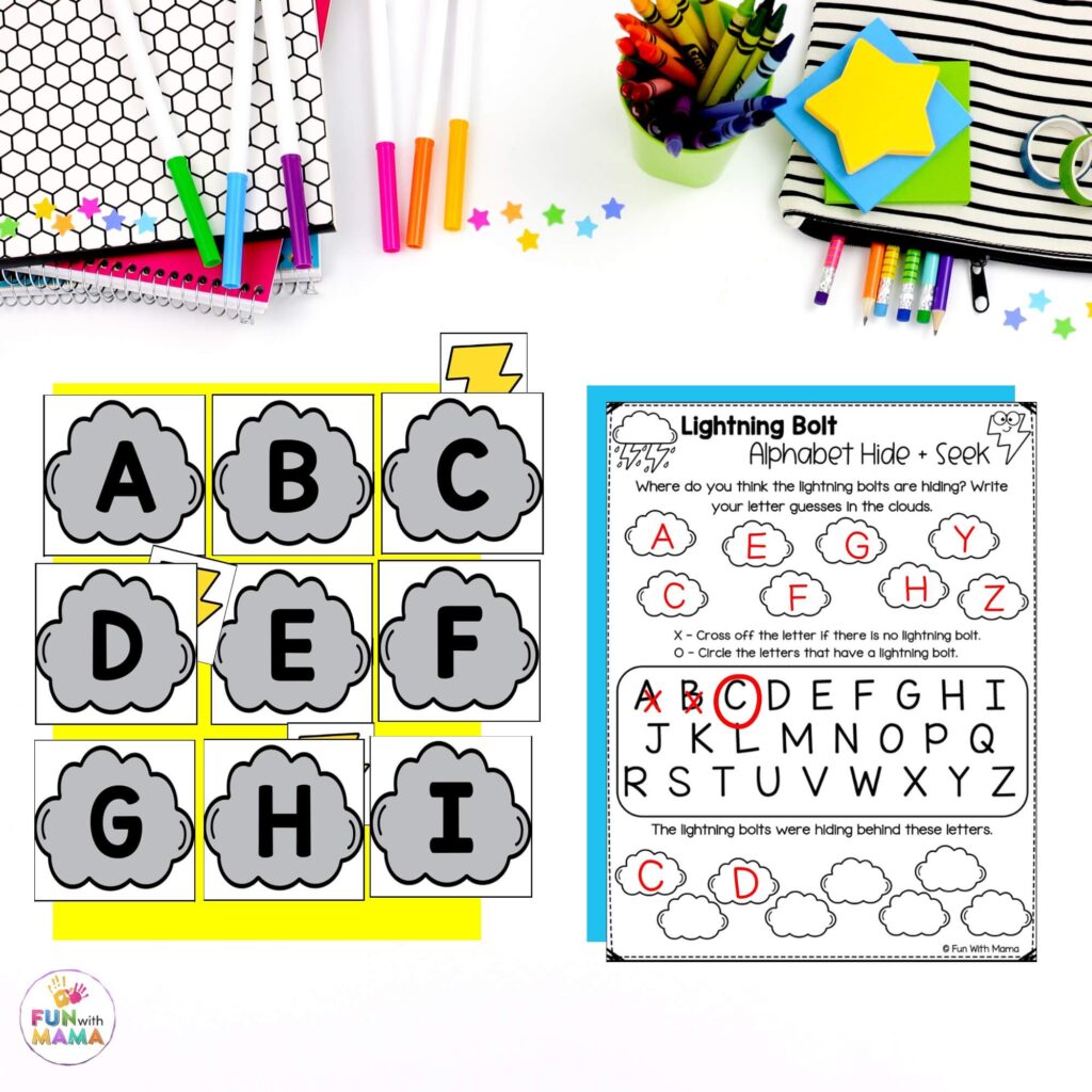 Weather Alphabet Hide and Seek