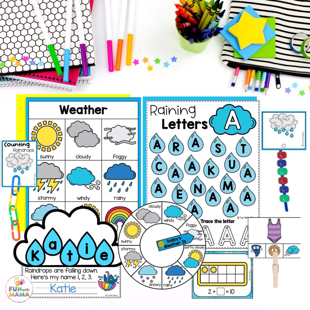 printable weather activities for preschool