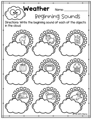 write the beginning sound of the picture