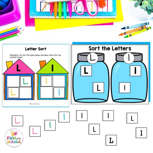 Sort L Worksheet Letter L Activities + Worksheets (Includes Free Pack) - Fun with Mama