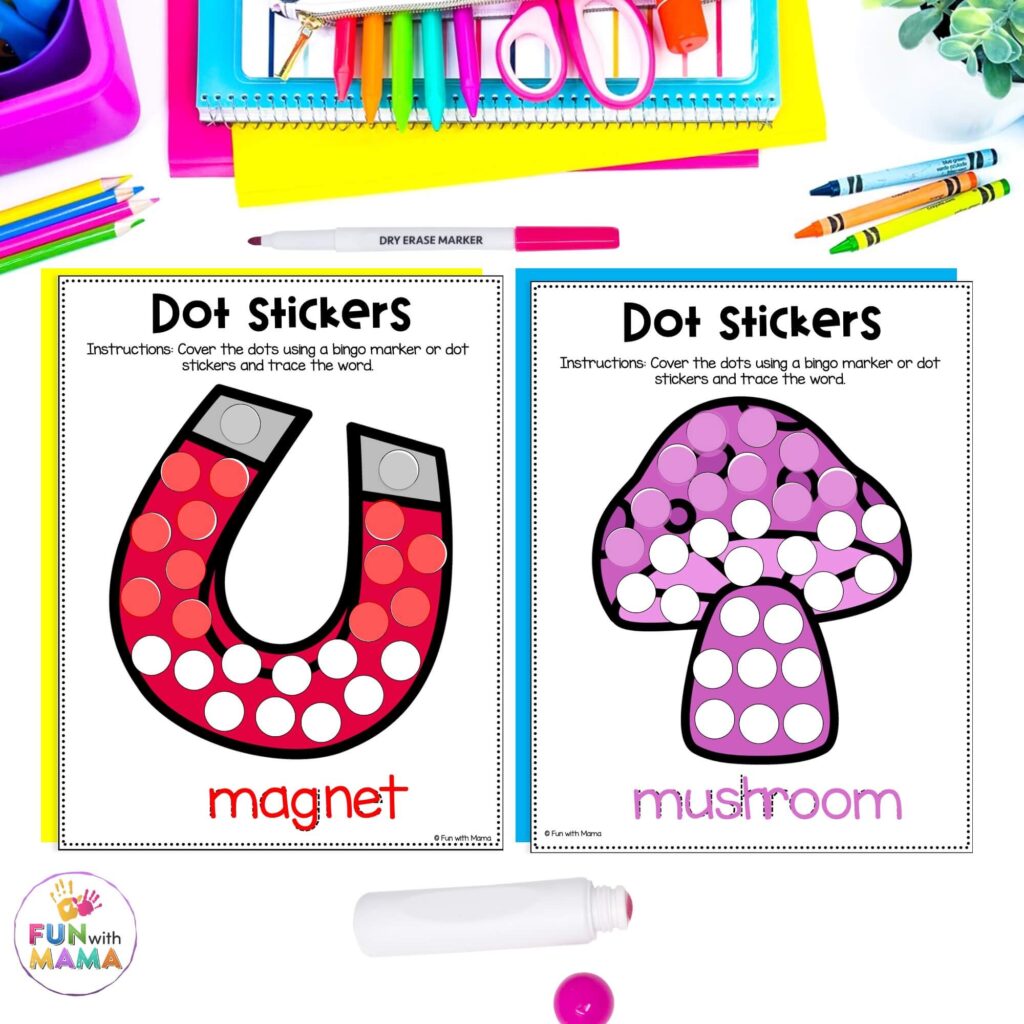 dot the letter m pictures