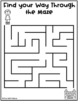 maze jack and the beanstalk worksheet