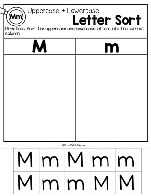 sort uppercase and lowercase m