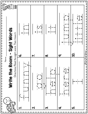 sight words in classroom