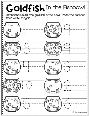 count the goldfish in the bowl and follow the next direction