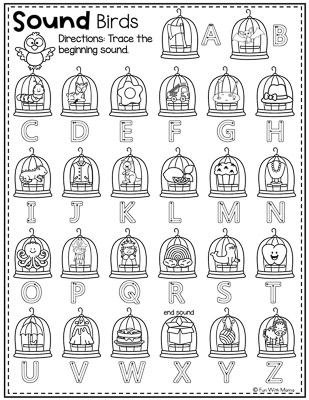 beginning sound pet theme worksheet