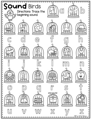 beginning sound pet theme worksheet