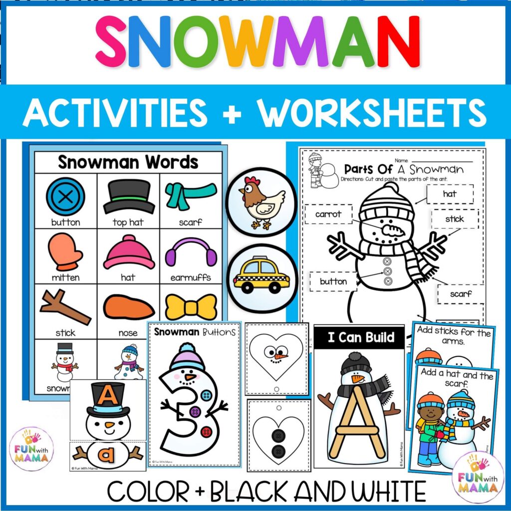 snowman theme activities for kids